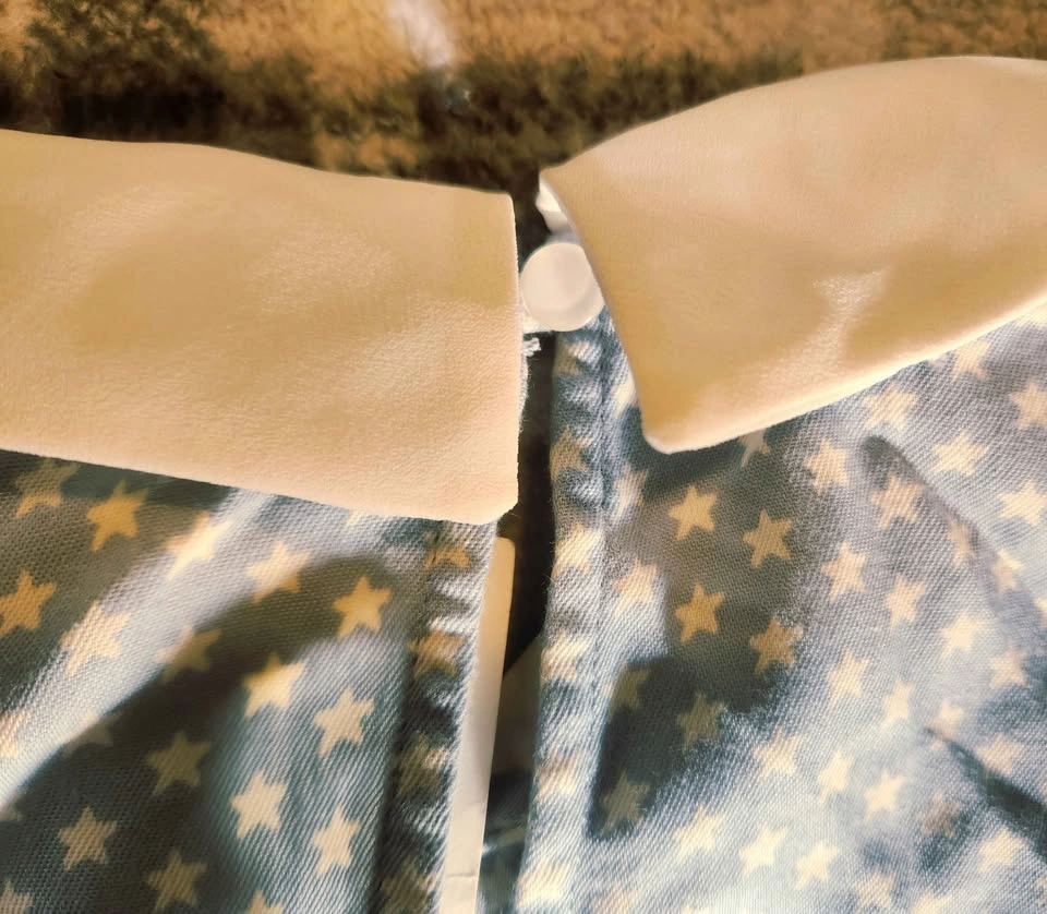 Blue and White Collared Starry Dress - photo 3