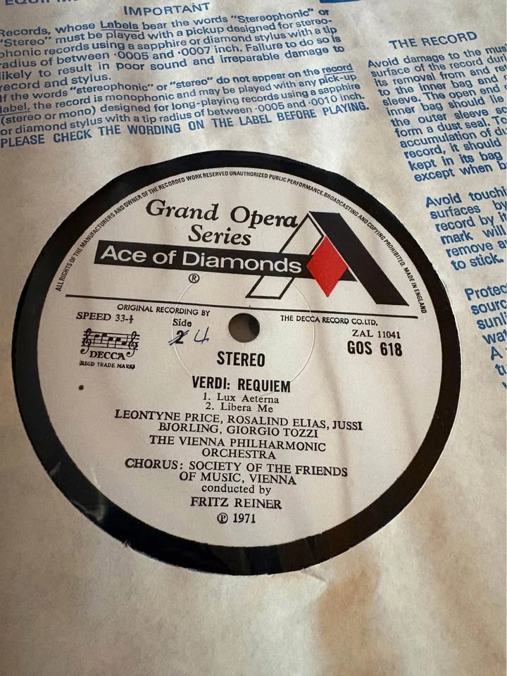 Vintage Verdi: Requiem Mass Vinyl 2-LP Box Set - Fritz Reiner / - photo 3