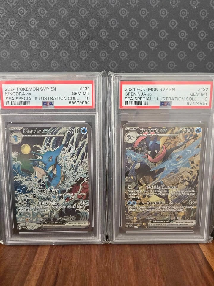 Kingdra 131 & Greninja 132 Special Illustration PSA 10
