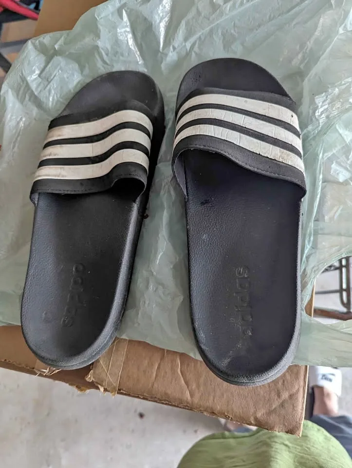 Adidas Slides (size 9-10) thumbnail