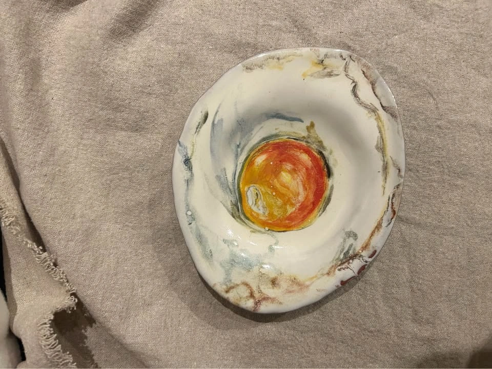 Handmade unique Fried Egg Ceramic Dishes - photo 3