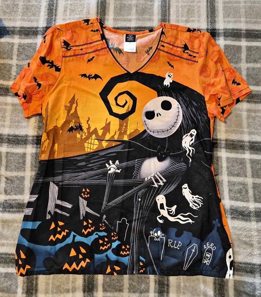 Official Nightmare Before Christmas Scrub Top
