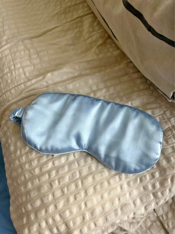 Light Blue Satin Sleep Mask