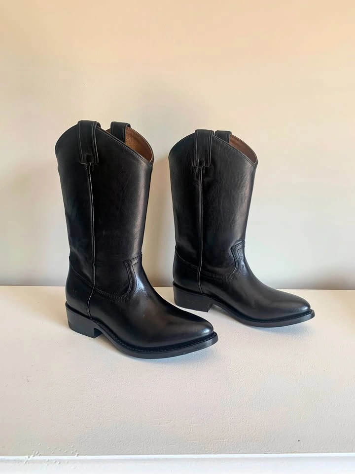 Brand New FRYE Boots - Black Leather Cowboy Boots