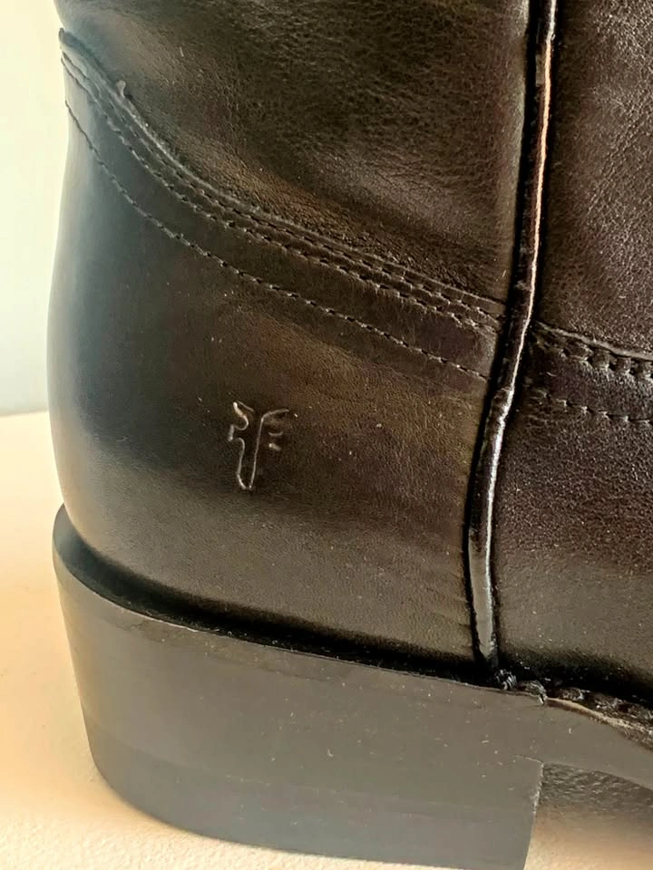 Brand New FRYE Boots - Black Leather Cowboy Boots - photo 4