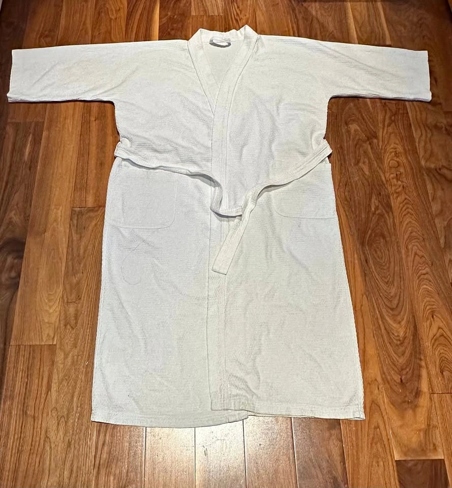 Cotton White Waffle Unisex Spa Robe