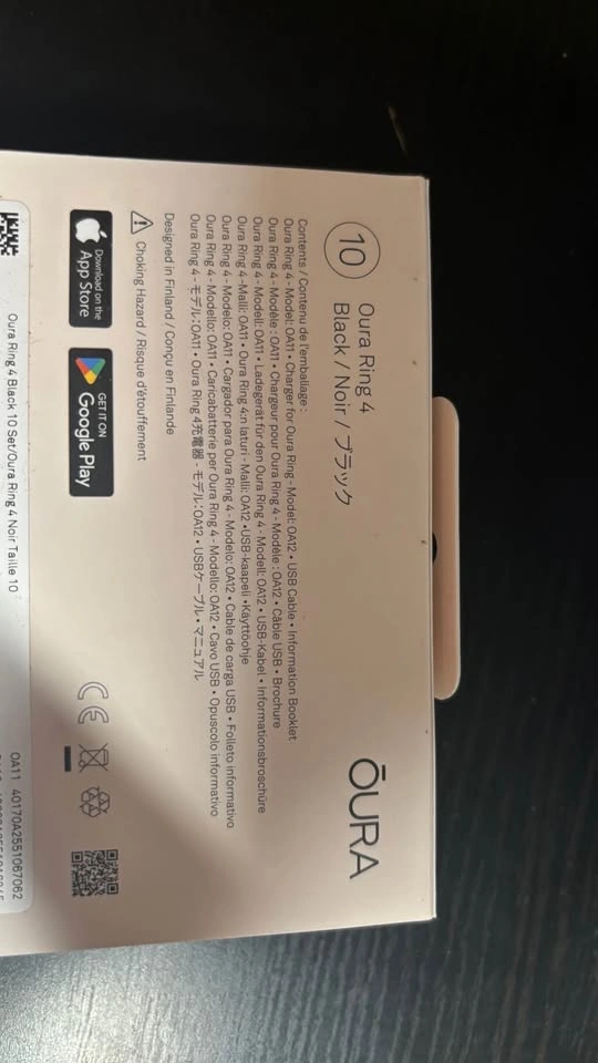 Oura Ring 4 Black Size 10 BRAND NEW - photo 2