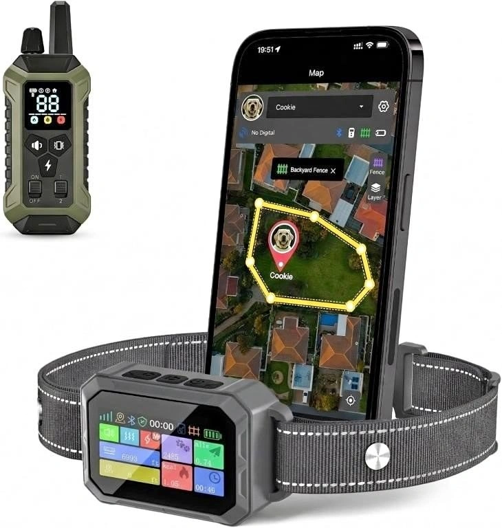 GPS Wireless Dog Collar Fence System - No Monthly