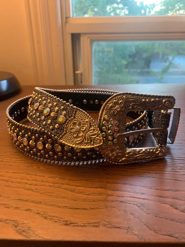 Rhinestone Studded belt thumbnail