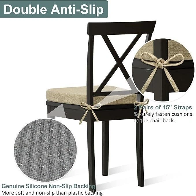 Shinnwa Dining Chair Cushions Set of 6 (New) - photo 3