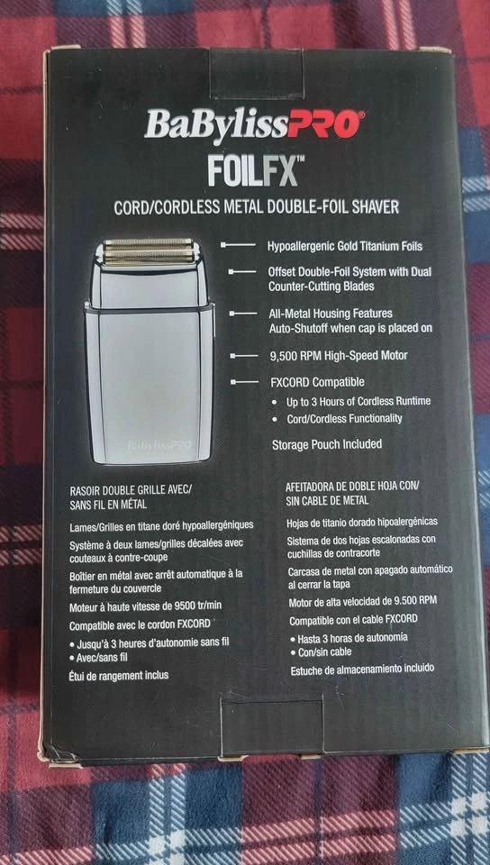 BaBylissPRO Fxfs2g Cordless Metal Double Foil Shaver for men - photo 4