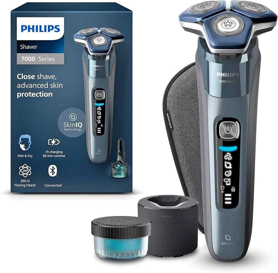 Philips Series 7000 Electric Shaver, Wet & Dry, SkinIQ
