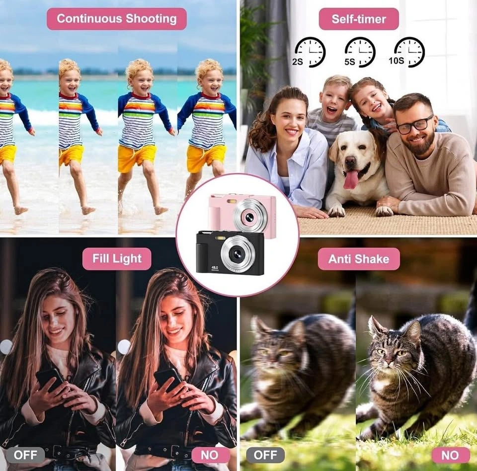 Kids FHD 1080P Digital Camera with 16X Zoom (Pink) - photo 4