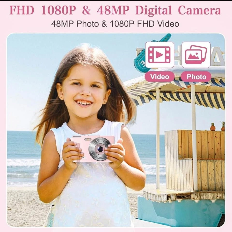 Kids FHD 1080P Digital Camera with 16X Zoom (Pink) - photo 5