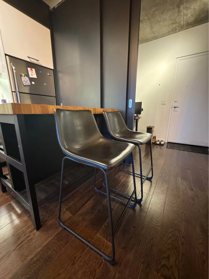 IKEA VADHOLMA Kitchen Island + 2 Stools - Black/Oak - photo 4