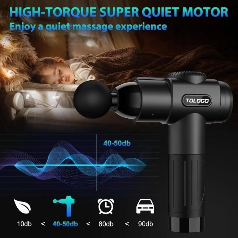 TOLOCO Massage Gun, Deep Tissue Back Massage (New Open Box) - photo 3