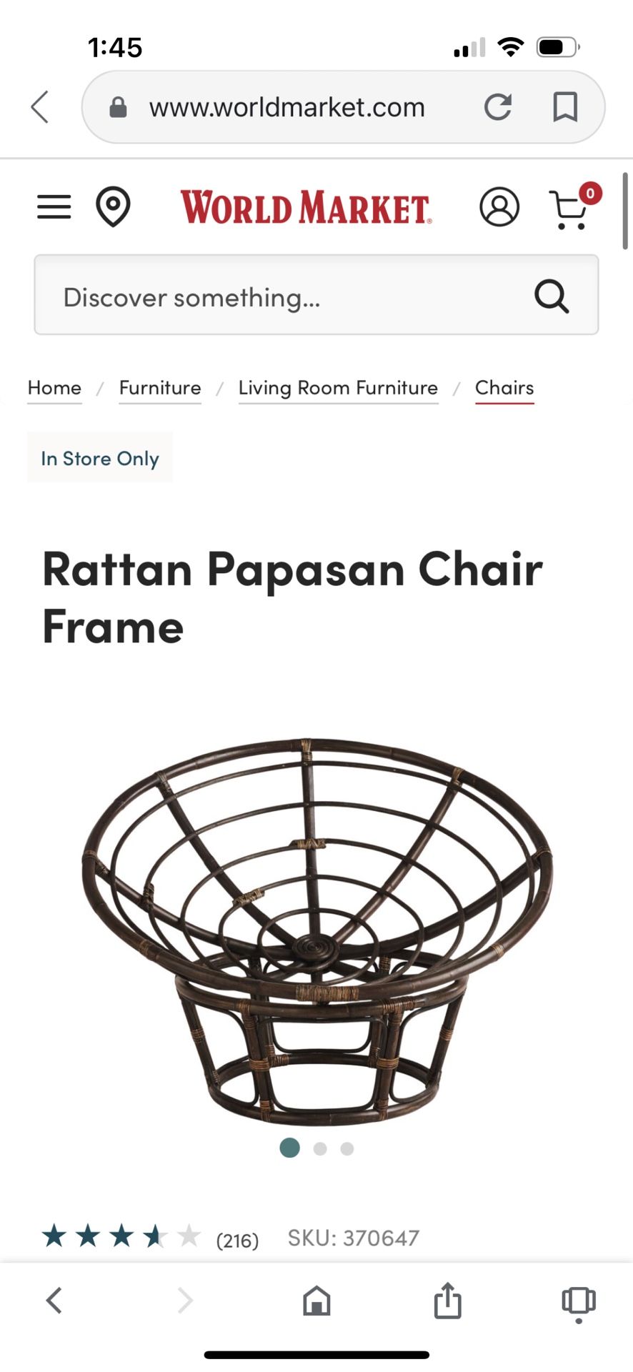 World Market Papasan Frame - photo 2