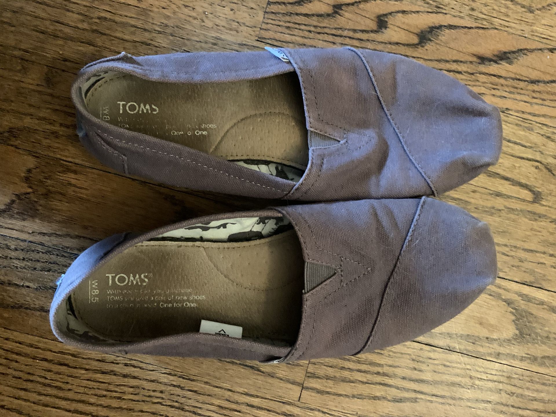 Toms Classic Grey Flats Size 8.5