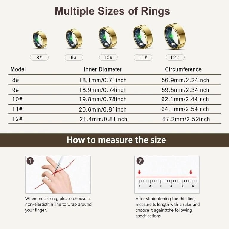 Smart Ring for Women, Size 11 - photo 2