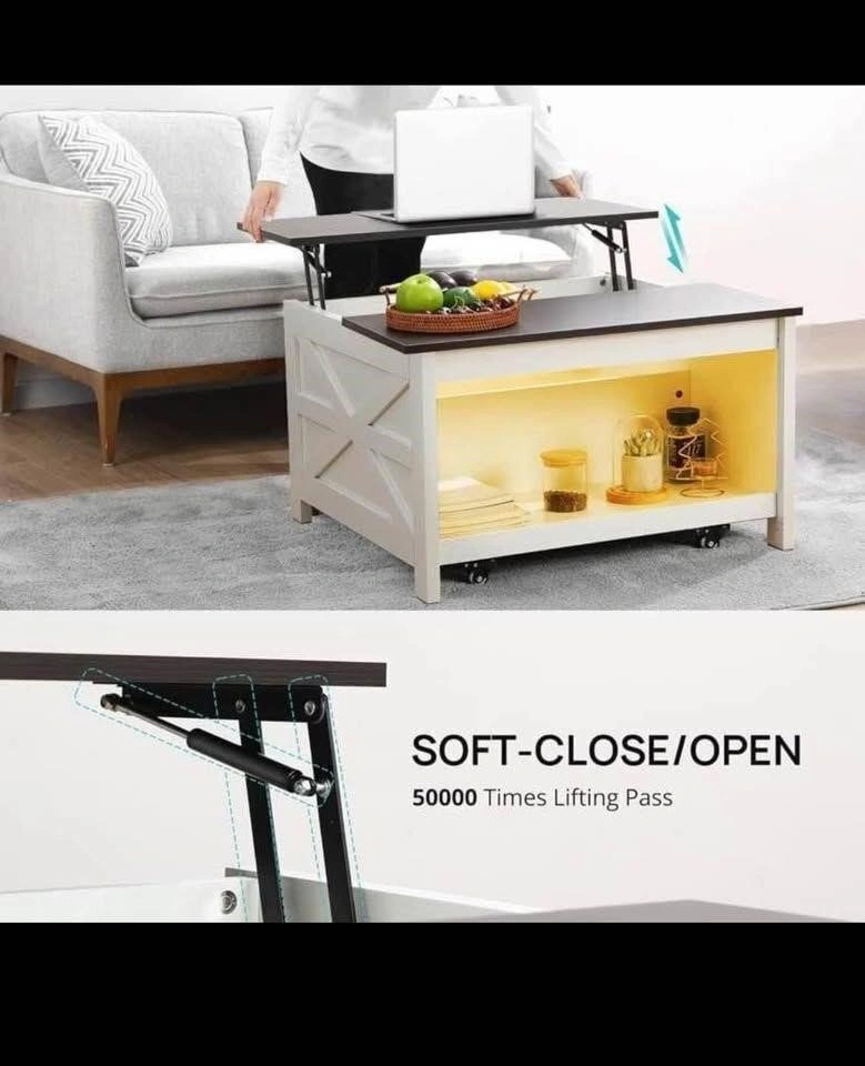 Lift Top Coffee Table, Farmhouse Square Center Tab - photo 5
