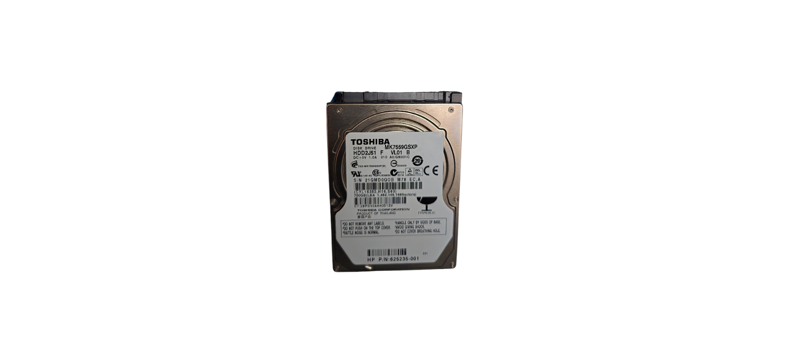 Toshiba 750GB 2.5" SATA Laptop Hard Drive - photo 2
