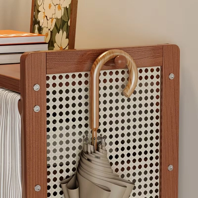 Bamboo Shoe Rack w/ Curtain NEW - photo 2