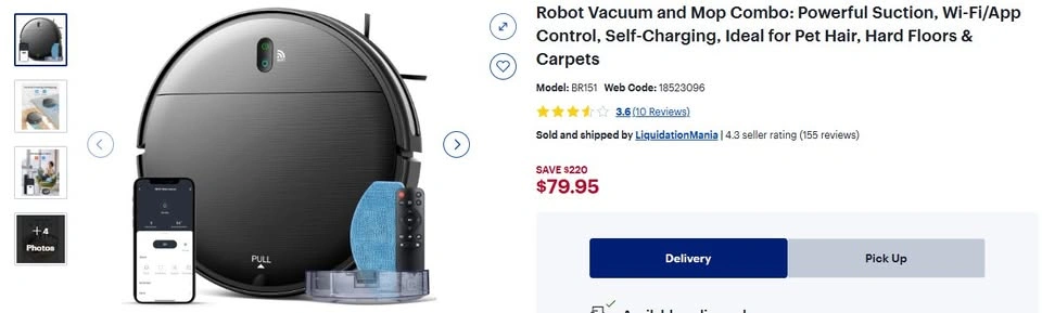 Robot Vacuum with WiFi, Alexa - photo 2