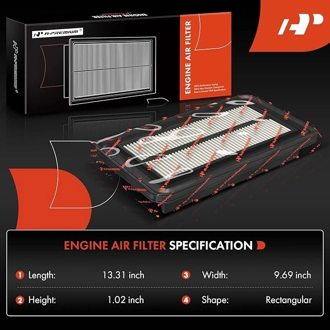 Premium Engine Air Filter for Infiniti QX60/QX80 2.0L - photo 2