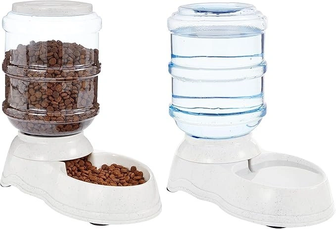 Amazon Basics Dog Cat Water Dispenser Feeder Set (New) - photo 2