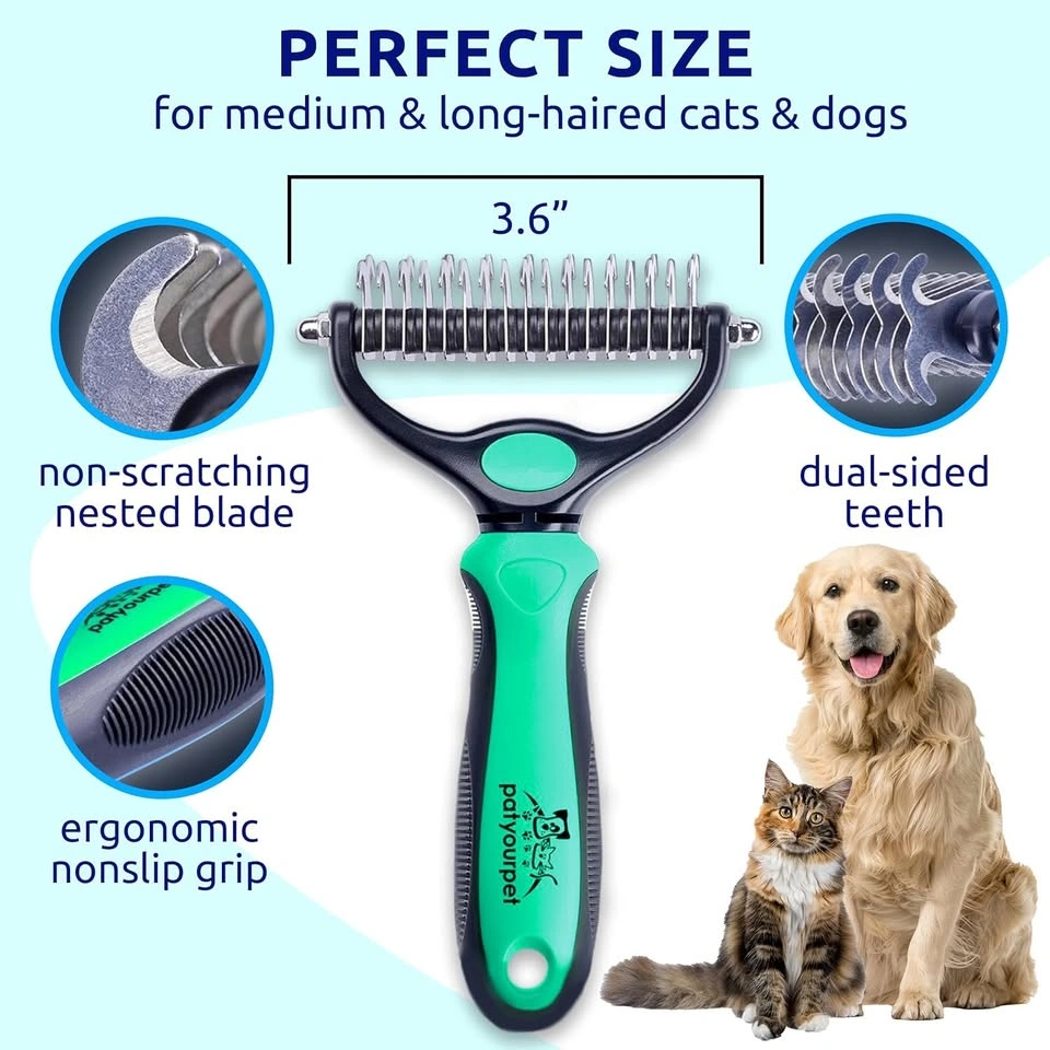 Pet Deshedding Brush - Blue - New - photo 4