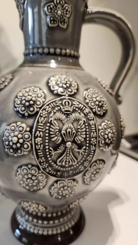 Upcycled German Pottery Jug with Plant - photo 2