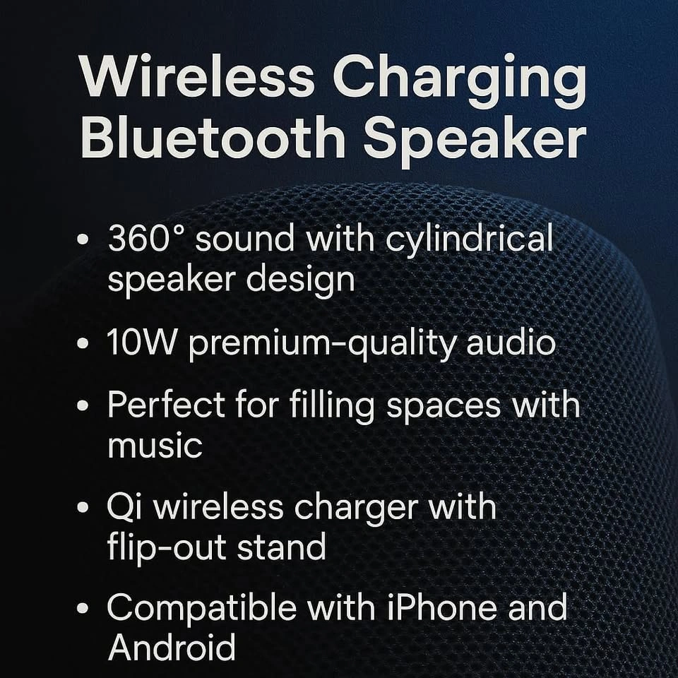 iQ Wave Bluetooth Home Speaker And Wireless Charge - New - photo 4