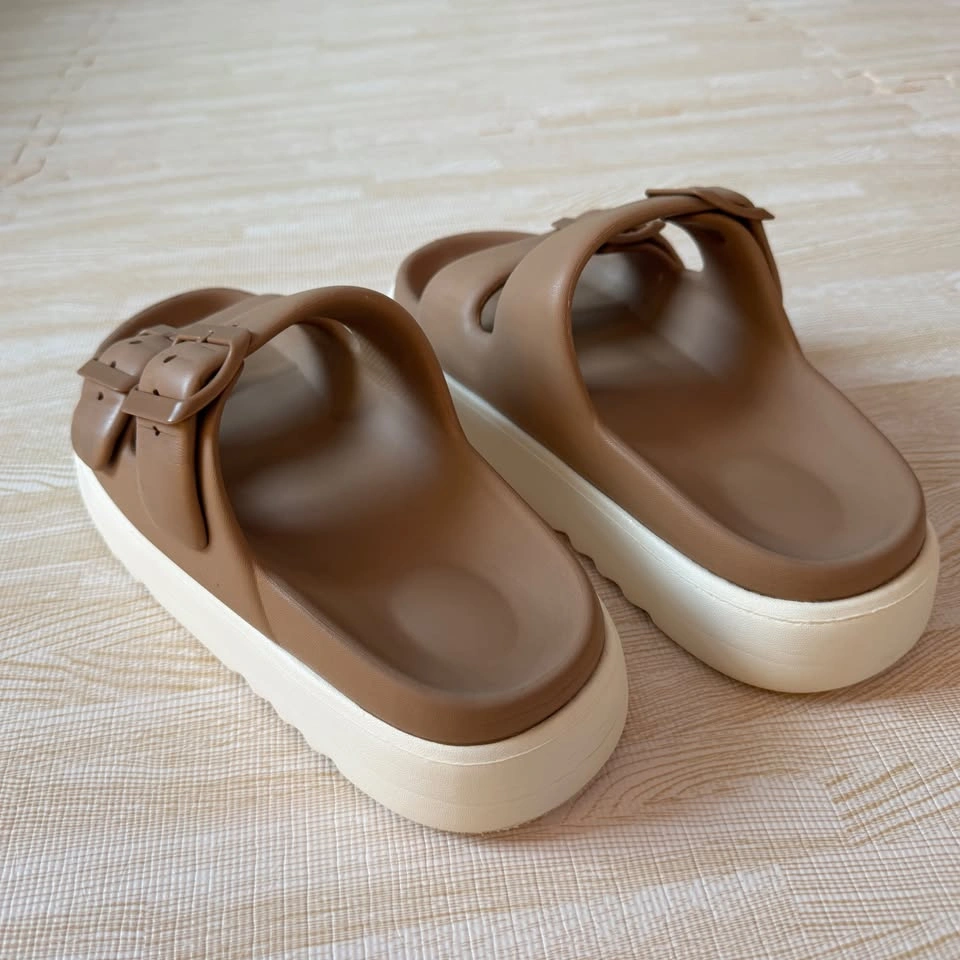 Platform Double Buckle Sandals – Size 37 – Minimal Chic 🤎 - photo 2
