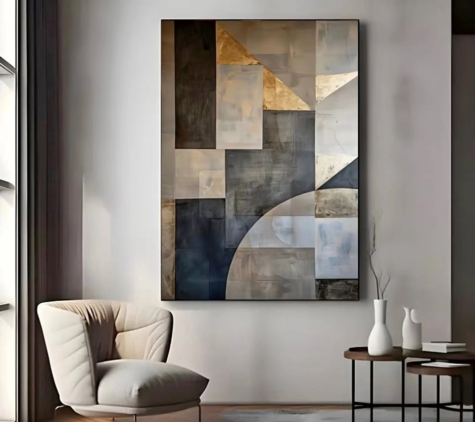 XL Large Modern Abstract Geometric Canvas Print