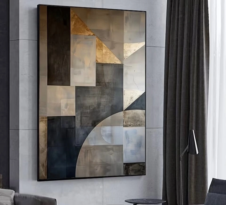 XL Large Modern Abstract Geometric Canvas Print - photo 3