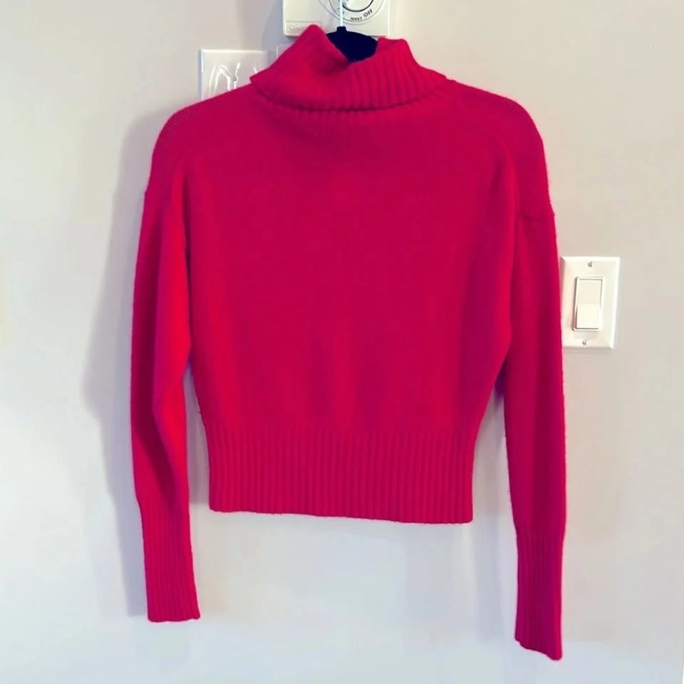 360 Cashmere Bright Pink Turtleneck Sweater - Size XS (Like New) - photo 4