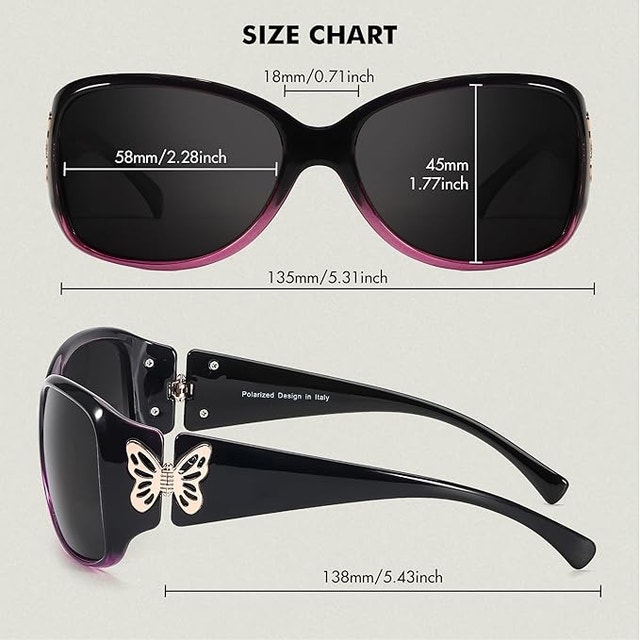 2 NEW Myiaur Polarized Sunglasses Retro Butterfly Shades UV400 - photo 5