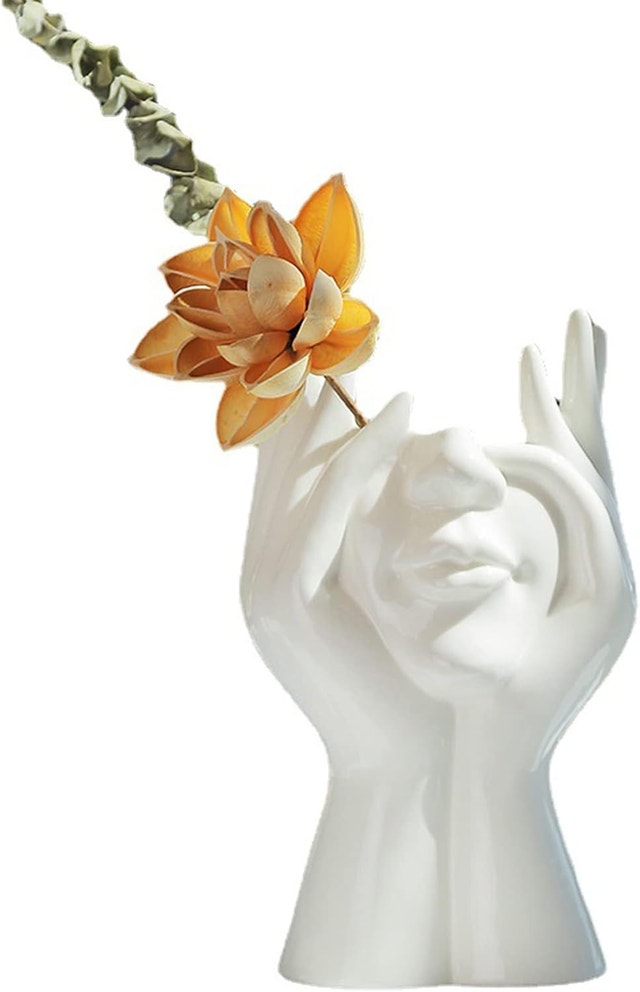 NEW Female Head Ceramic Vase - Art Statue Decor