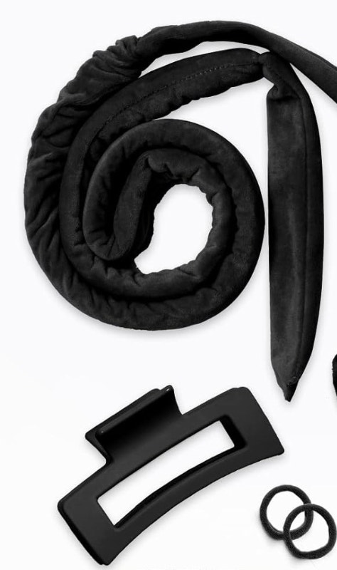 Black Velvet Heatless Curls Headband Kit