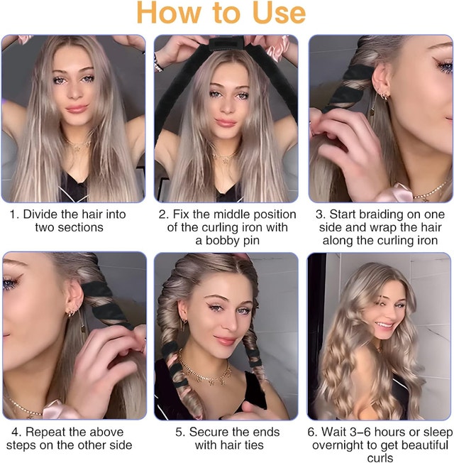 Black Velvet Heatless Curls Headband Kit - photo 2