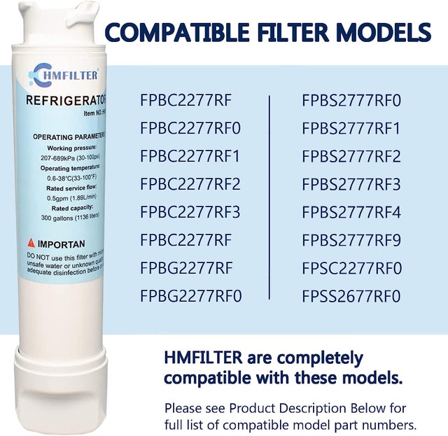 NEW HMFILTER EPTWFU01 Water Filter Replacement Cartridge - photo 2