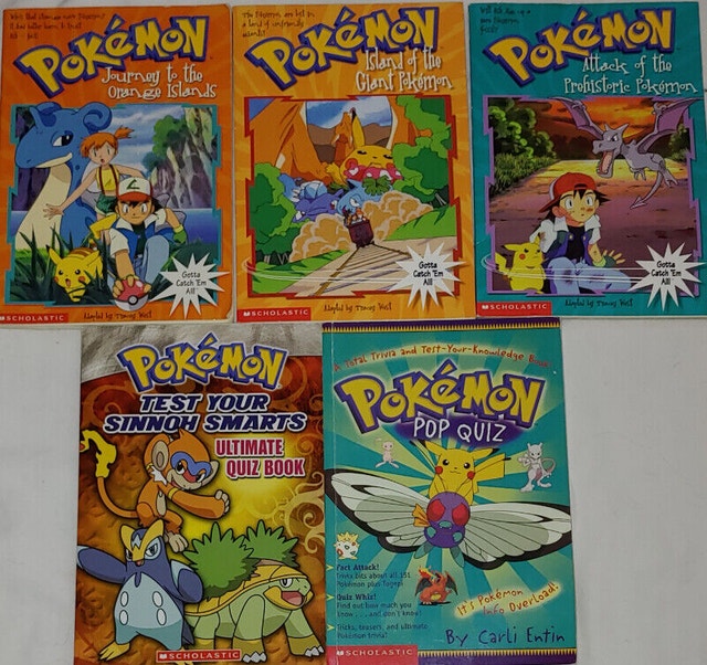 Qty 5 x Pokémon Chapter Books by Scholastic