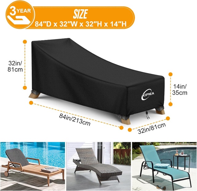 NEW Kipiea Waterproof Patio Lounge Chair Covers - photo 2
