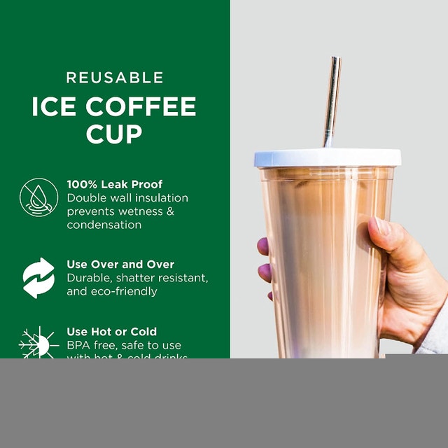 NEW Reusable Iced Coffee Cup (24 Oz Venti) - photo 2