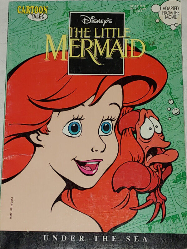 The Little Mermaid Ariel Under the Sea Cartoon Comic Tales Book