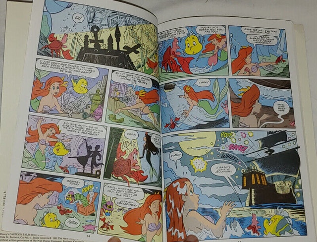 The Little Mermaid Ariel Under the Sea Cartoon Comic Tales Book - photo 3