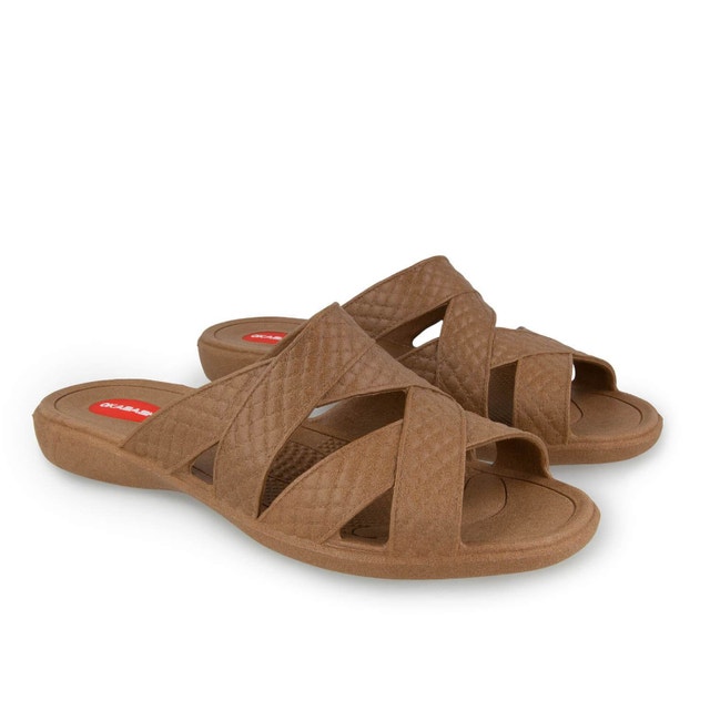 NEW Large Women's OKABASHI Brown Cross Strap Sandals