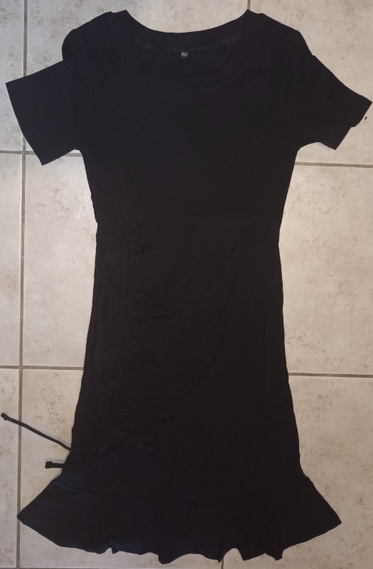 NEW XS Black Stretchy Dress by Jed North - Draw String - photo 2