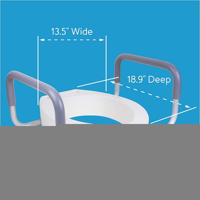 NEW Carex 3.5 Inch Raised Toilet Seat with Arms - photo 5