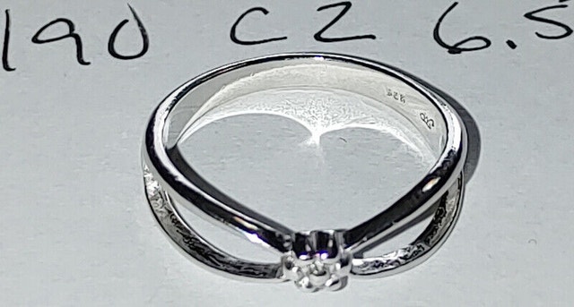 925 Silver Cubic Zirconia Ring Size 6.5 - photo 4